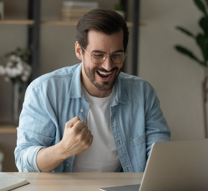 young man smiling