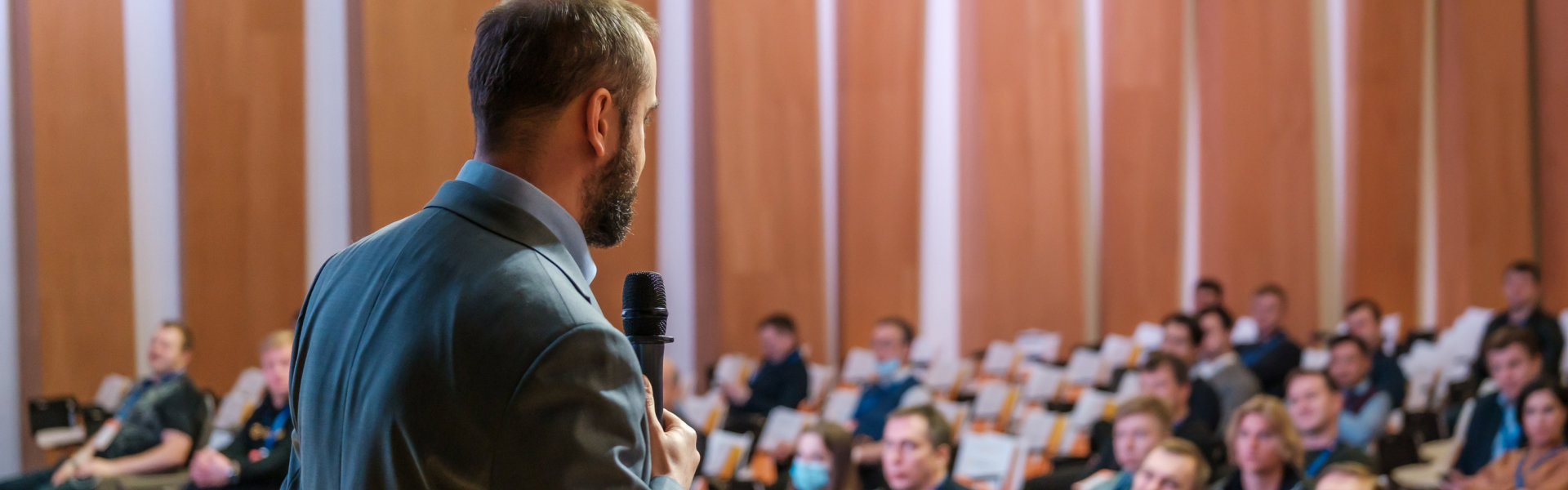 presenter speaks to audiences